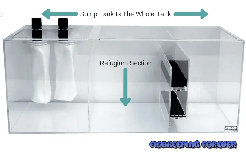 difference between a sump tank and refugium